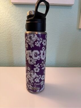 Terri’s x Vera Bradley Purple Floral TCU Stainless Water Bottle